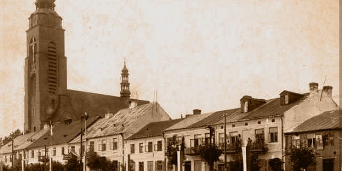 Fragment Starego Rynku w Gąbinie w 1925 r.
