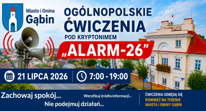 Ćwiczenia ALARM-26 - testy syren alarmowych