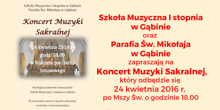 koncert muzyki sakralnej plakat 24 04 2016 700x350