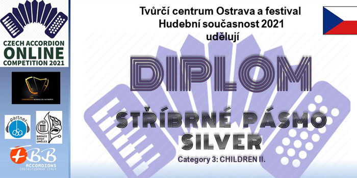 Sukces ucznia Szkoły Muzycznej w Gąbinie w Międzynarodowym Konkursie Akordeonowym w Ostrawie w Czechach