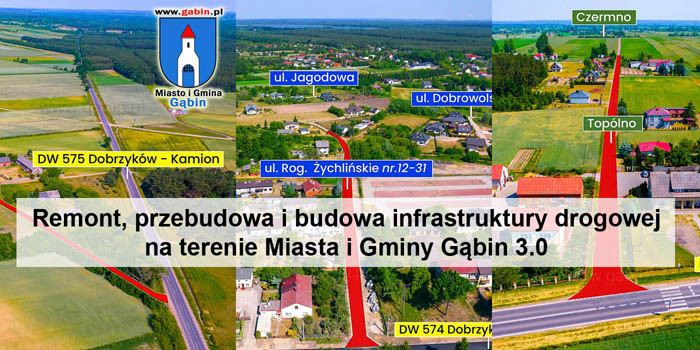 Inwestycje drogowe na terenie Miasta i Gminy Gąbin w ramach Rządowego Funduszu Polski Ład: Program Inwestycji Strategicznych 3.0