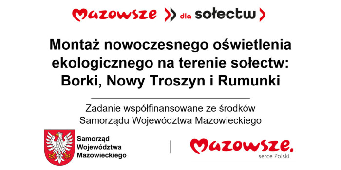 Mazowsze dla sołectw 2024 - Borki, Nowy Troszyn i Rumunki