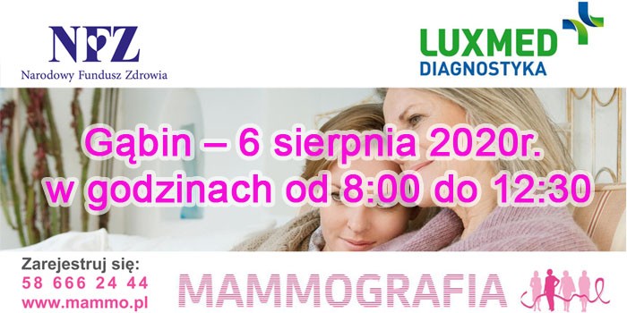 Zachęcamy do wzięcia udziału w bezpłatnych badań mammograficznych.