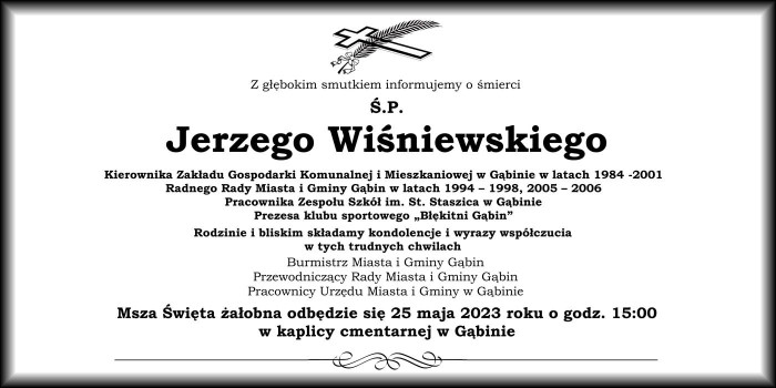 Żegnamy ś.p. Jerzego Wiśniewskiego