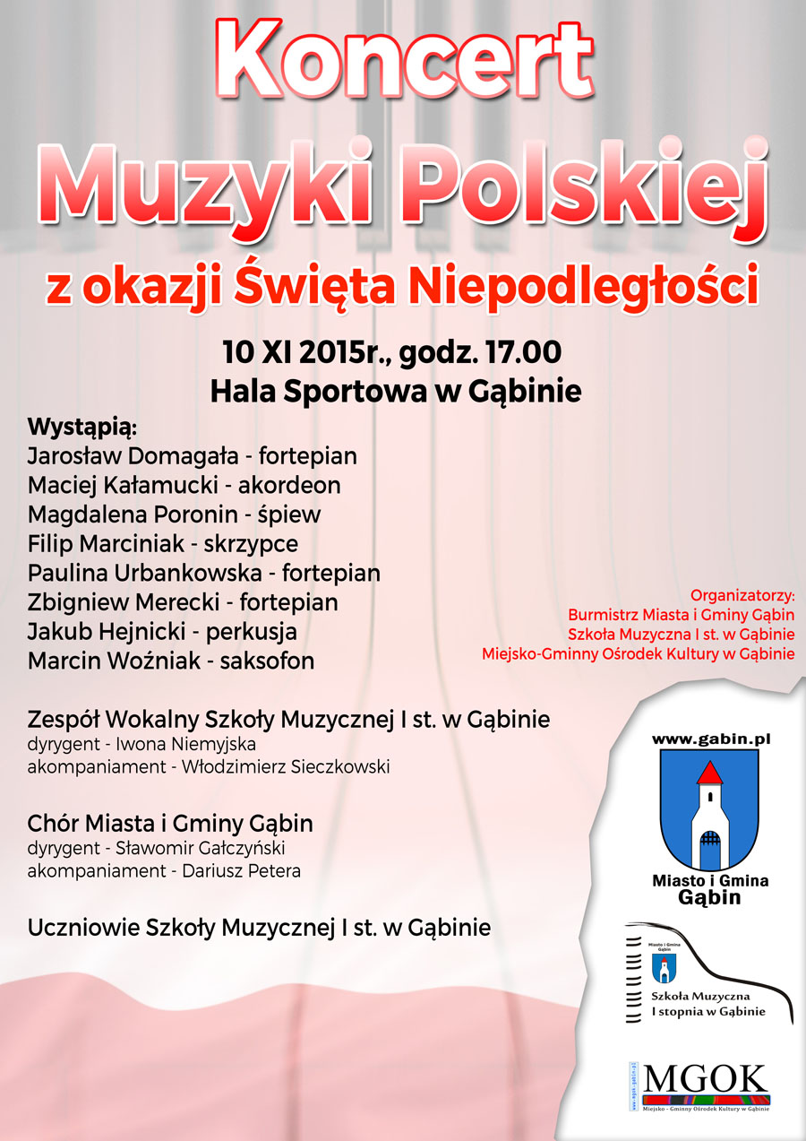 plakat koncert muzyki polskiej 10 11 2015